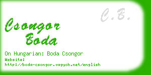 csongor boda business card